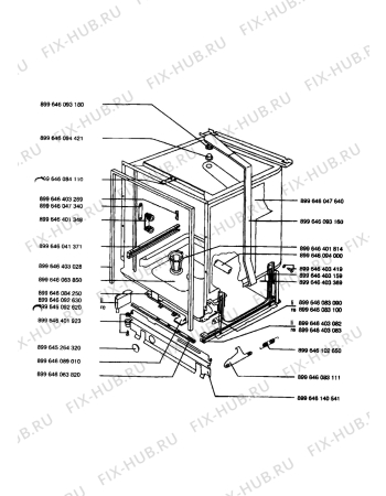 Взрыв-схема посудомоечной машины Zanker Zanker4653 606282027 - Схема узла Section 3